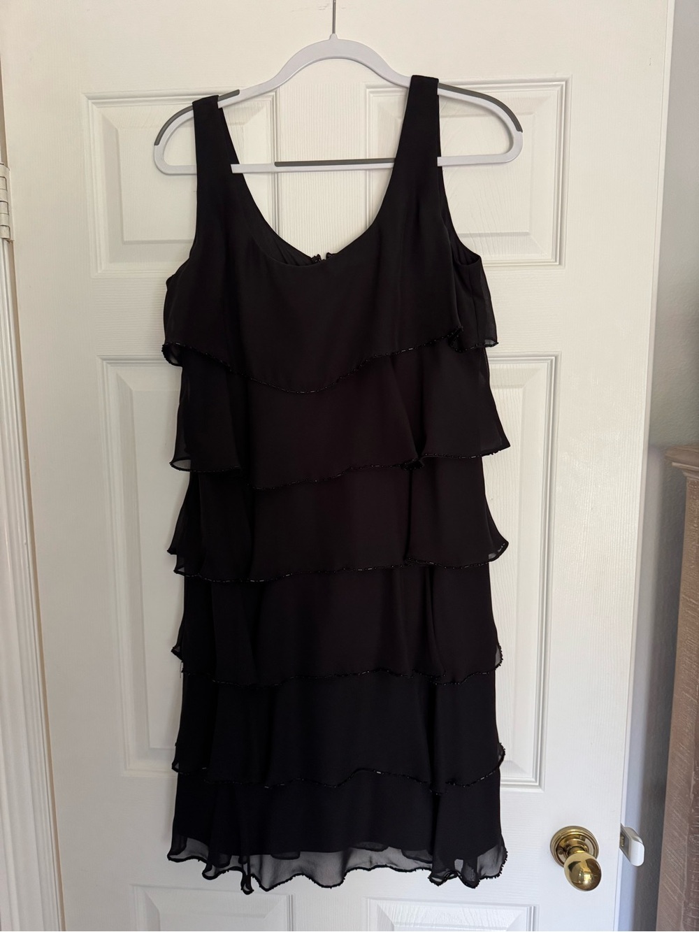 Patra Black Tiered Ruffle Mini Dress